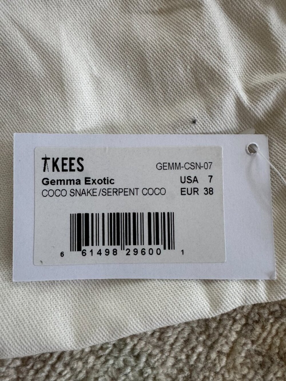 NWT Tkees Gemma Coco Snake Sandals, Sz 7 - Picture 2 of 6